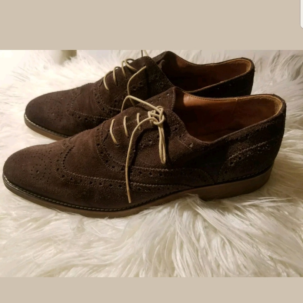 Saks 5th Avenue, mens suede shoes, Brown, US 10